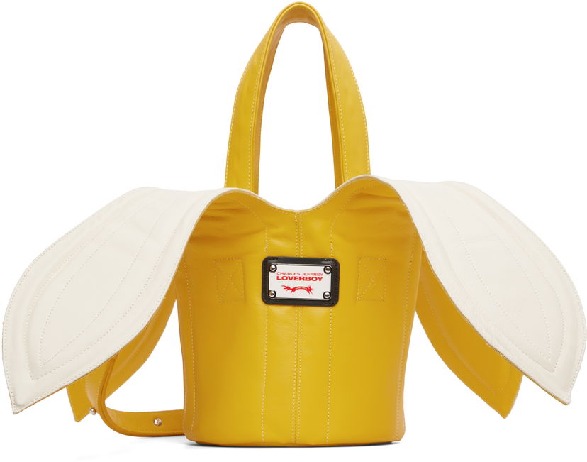 Håndtaske Charles Jeffrey Loverboy Charles Jeffrey LOVERBOY Banana Bucket Bag Gul | 52120102