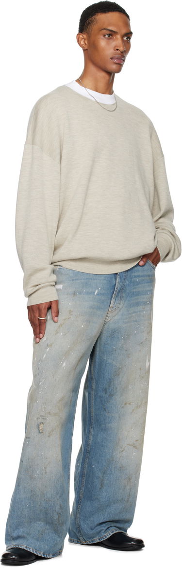 Sweater Fear of God Fear of God ESSENTIALS Merino Long Sleeve Crewneck Sweater Beige | 192SP256492F, 3