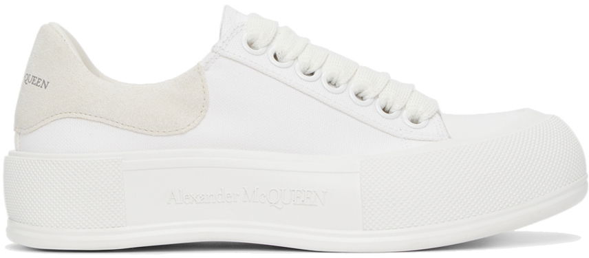 Sneakers og sko Alexander McQueen Deck Lace Plimsoll Sneakers Hvid | 654593W4MV7, 0