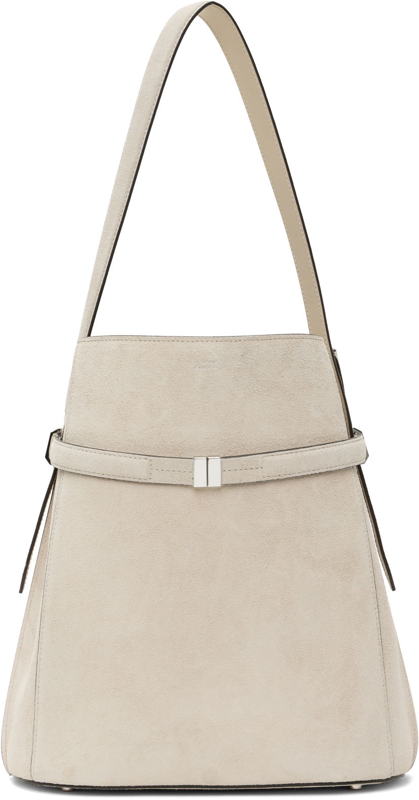 Håndtaske TOTEME TOTEME Belted Suede Bucket Bag Beige | 253-WAL0048-LE0004