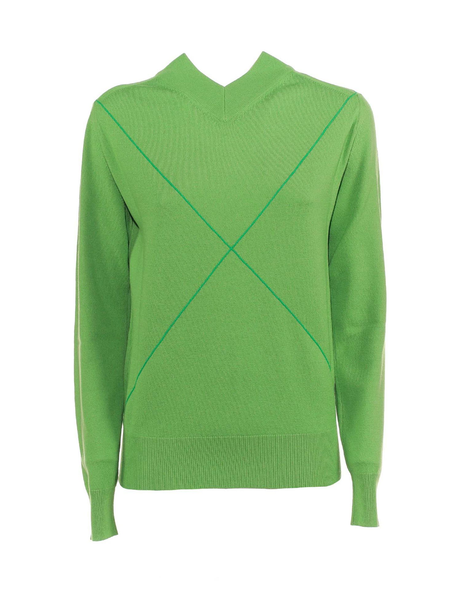 Sweater Bottega Veneta V-Neck Sweater Grøn | 699588V1Z103232, 0