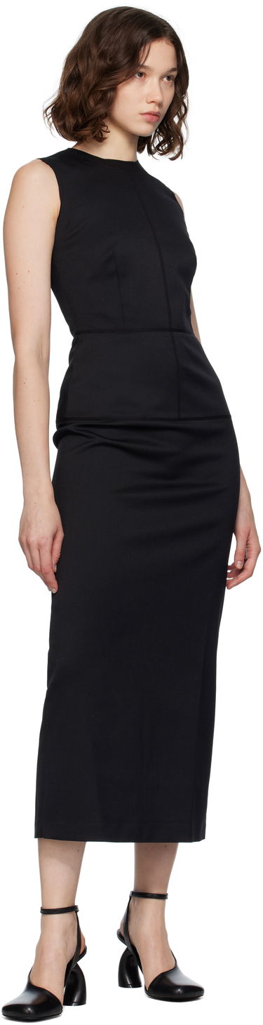 Kjole Maison Margiela MM6 Maison Margiela Tailoring Wool Maxi Dress Sort | S52DG0029 S47848, 3