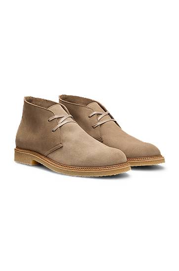 Tøj BOSS Suede Desert Boots Beige | 50548077