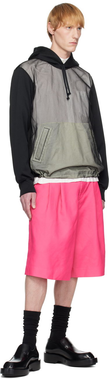 Sweatshirt Comme des Garçons Homme Plus Smooth Thick & Tulle Hoodie Sort | PO-T030-051, 3