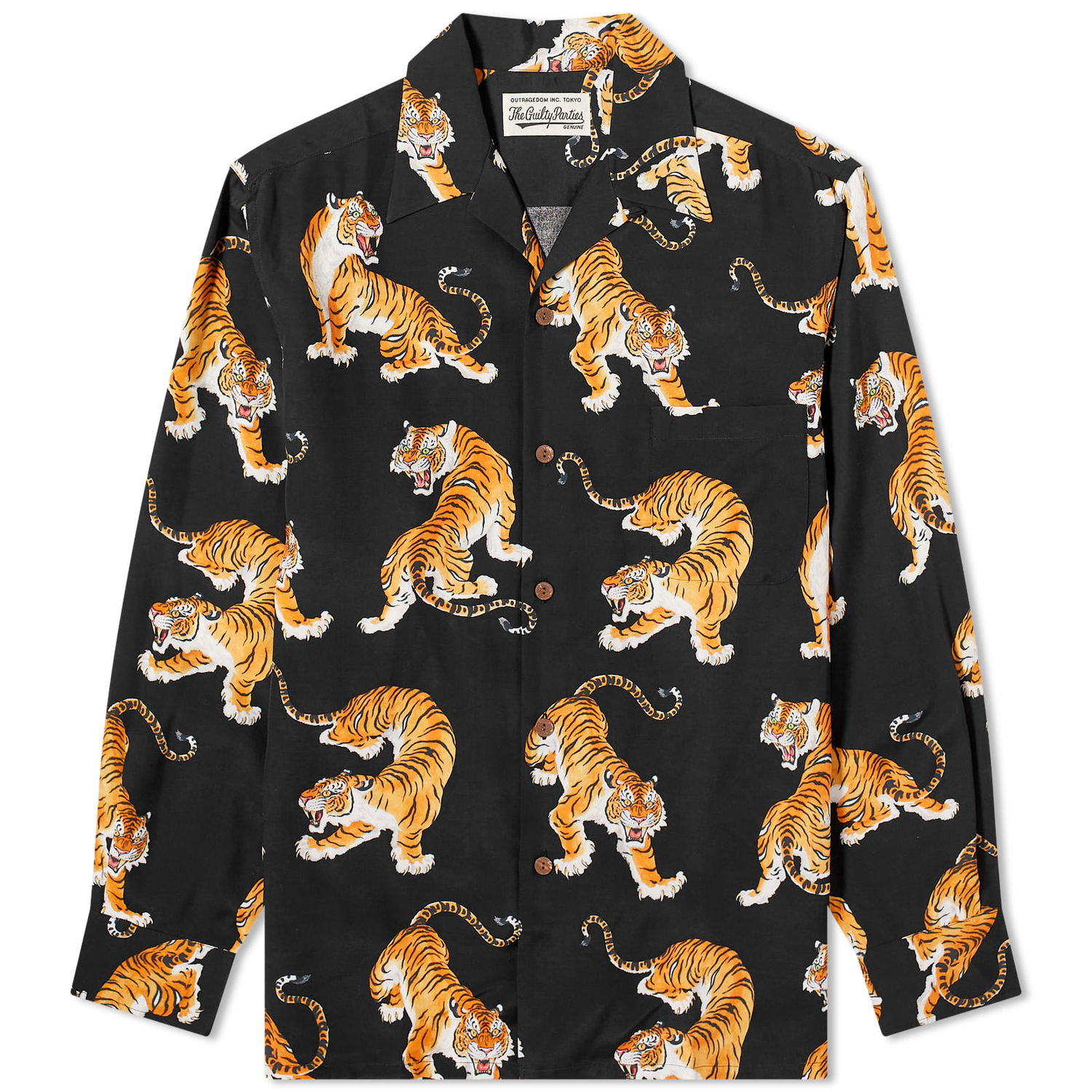 Skjorte WACKO MARIA Tim Lehi Vacation Shirt Sort | 23FW-WMS-HI03-BLK, 0