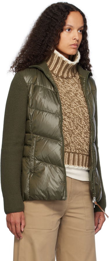 Puffer jakke Moncler Moncler Padded Wool Zip-Up Down Cardigan Grøn | J20939B00041M1241, 1