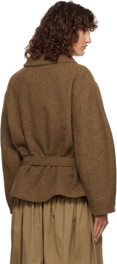 Frakker LEMAIRE Lemaire Short Asymmetrical Bathrobe Jacket Brun | CO1083 LF504, 2