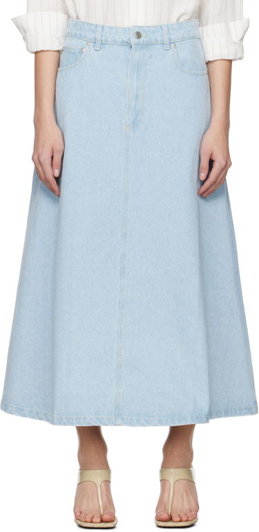 Nederdel Nanushka Nanushka Cintia Denim Midi Skirt Blå | NW25SSSK24152, 0