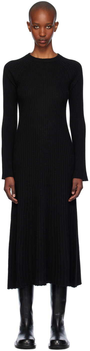 Kjole Loulou de Saison Loulou de Saison Hobas Knit Midi Dress Sort | HOBAS, 0