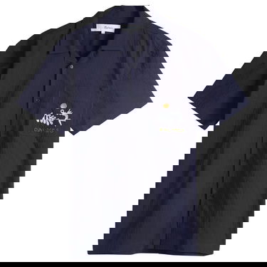 Skjorte Palmes Palmes Garden Short Sleeve Shirt Mørkeblå | P30-0034-660, 0