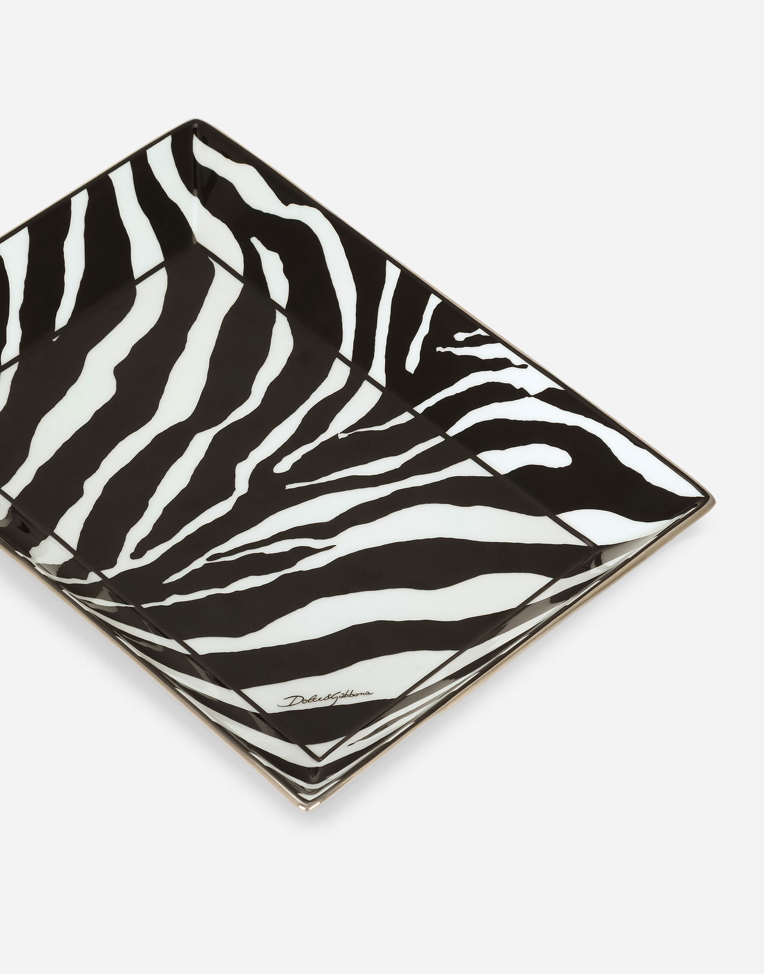 Home decor Dolce & Gabbana Porcelain Zebra Print Trinket Dish Onesize Flerfarvet | TCC199TCAMJUZ003, 1