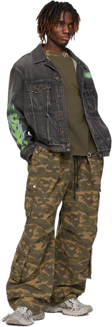 Jakke We11done We11done Blaze Logo Denim Jacket Sort | WD-DJ0-25-318-U-BK, 3