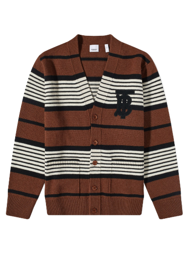 Sweater Burberry Triple Stripe TB Cardigan Brun | 8067890