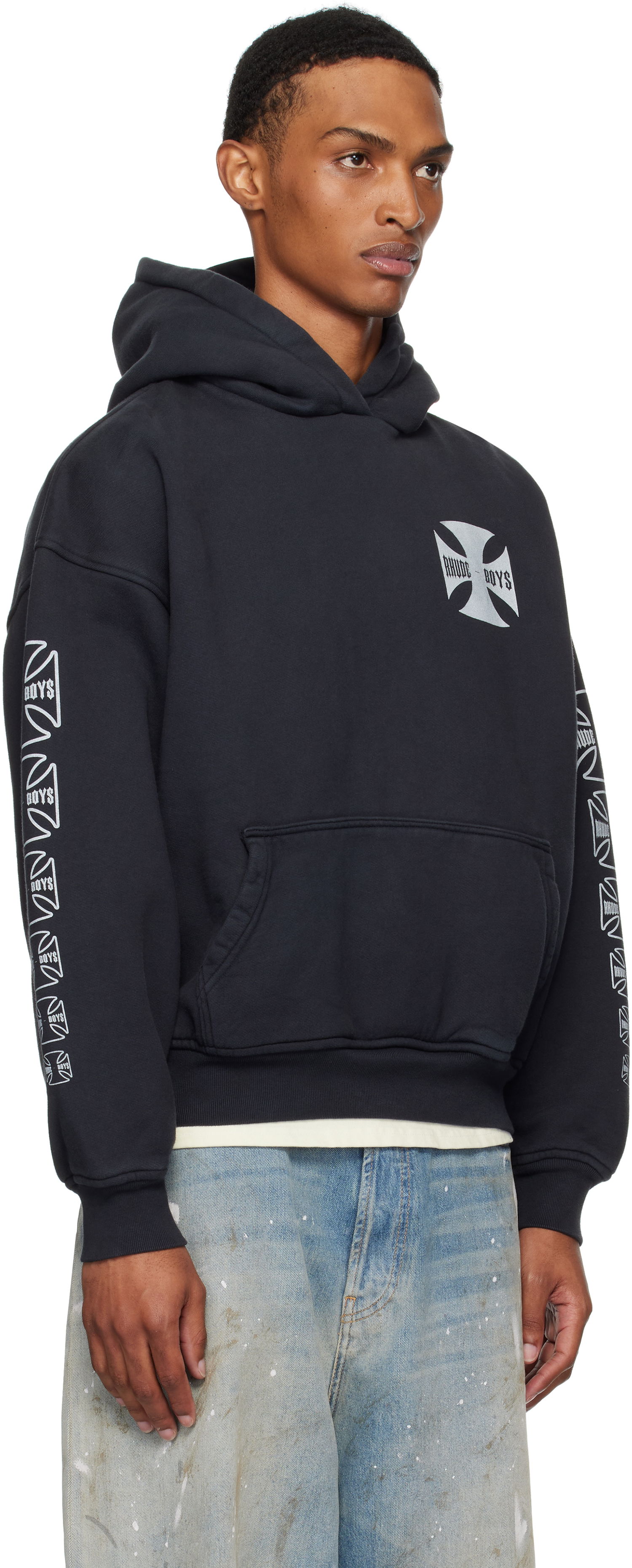 Sweatshirt Rhude Rhude 'Rhude Boys' Hoodie Sort | RHPF25HO06012, 1