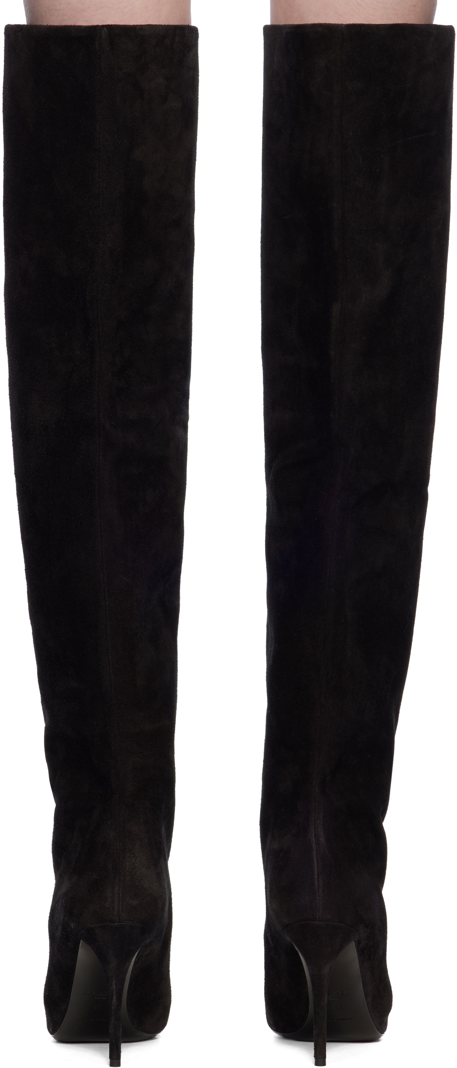 Skopleje Alaïa ALAÏA Suede Knee-High Boots Sort | AA3O056CK177, 1
