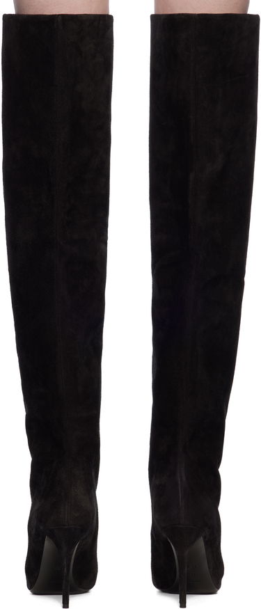 Skopleje Alaïa ALAÏA Suede Knee-High Boots Sort | AA3O056CK177, 1