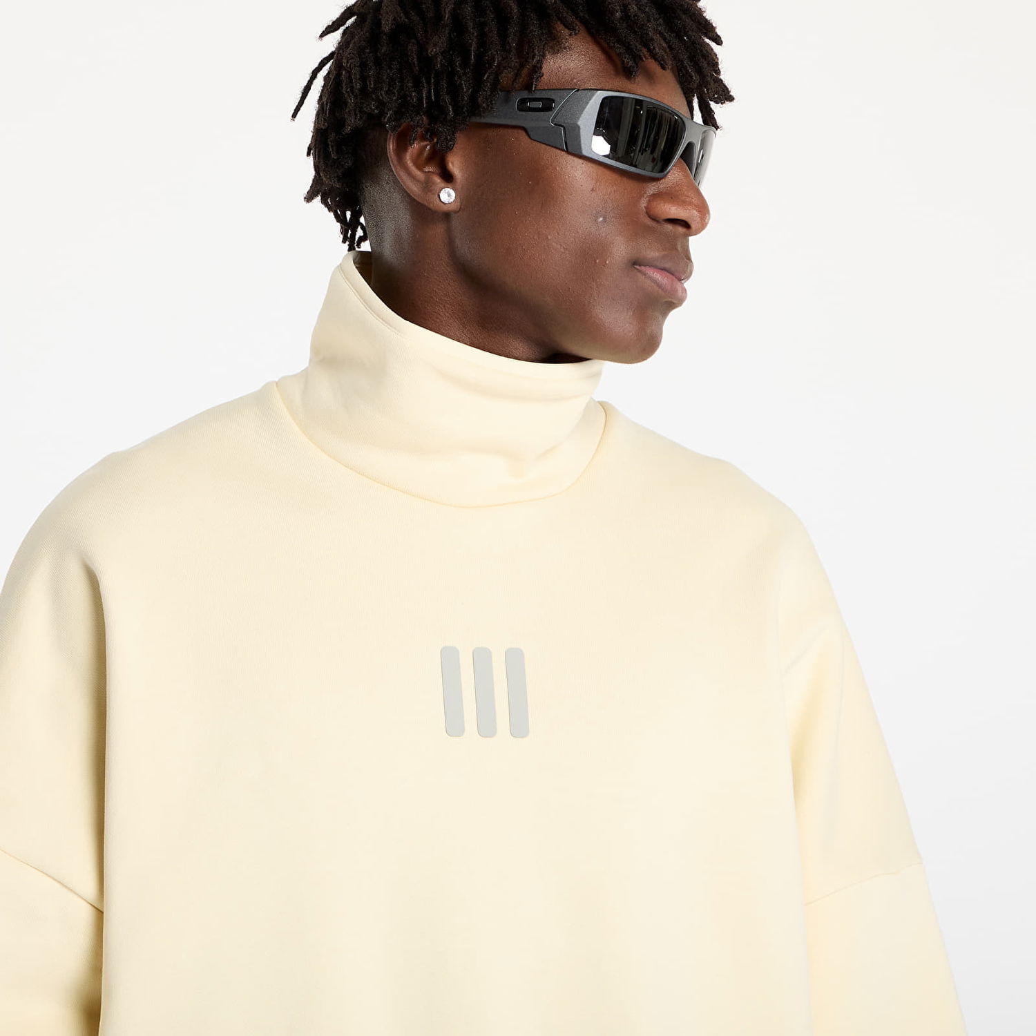 Sweatshirt adidas Originals Fear Of God Athletics x Fleece Mock Sweatshirt Pale Yellow Gul | IS8742, 1