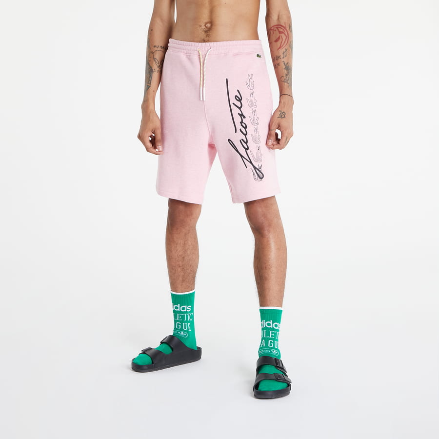 Shorts Lacoste Print Fleece Shorts Lyserød | GH2640, 0
