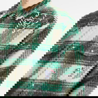 Skjorte BILLIONAIRE BOYS CLUB Heart & Mind Check Overshirt Grøn | B25127-GRN, 5