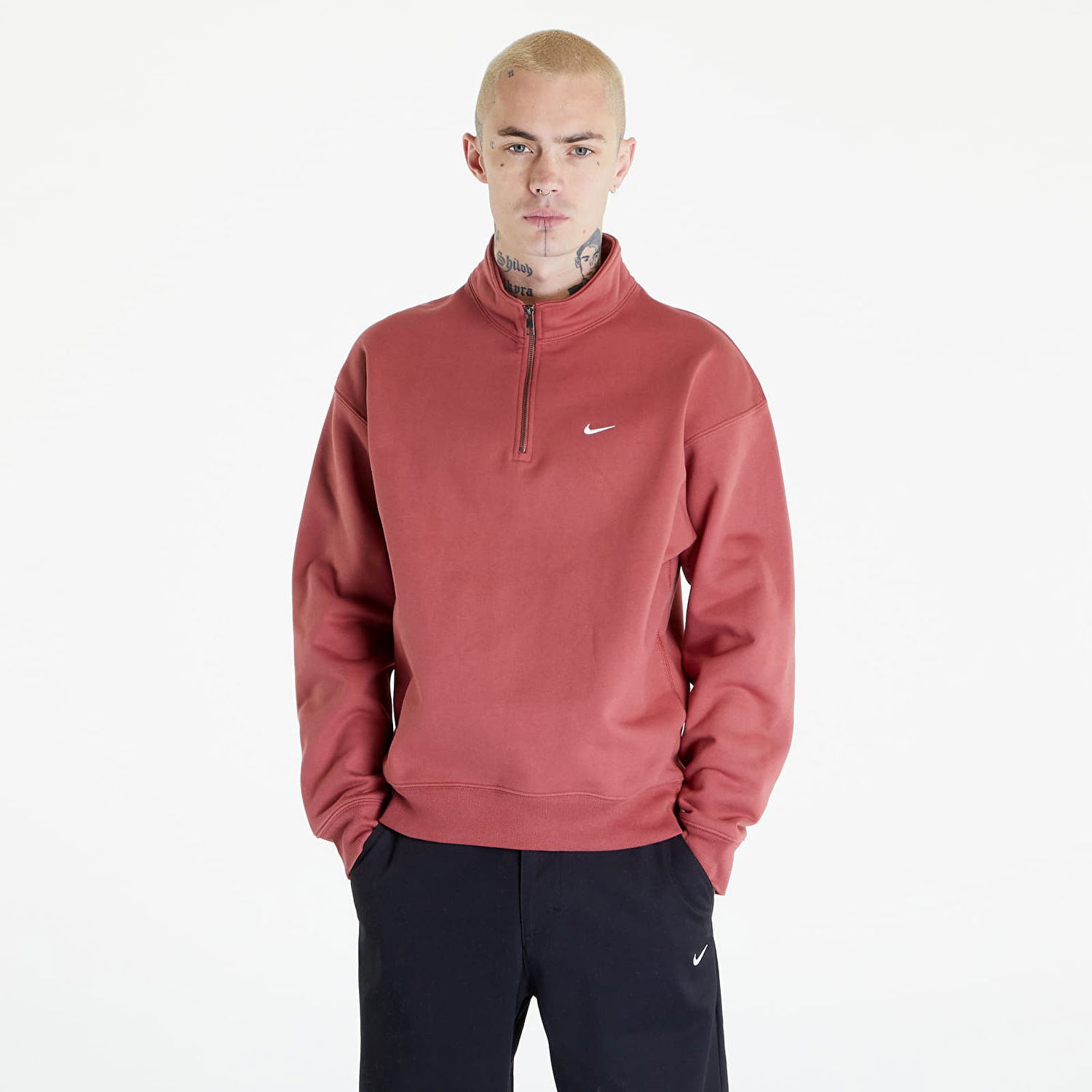 Sweatshirt Nike Solo Swoosh 1/4-Zip Top Rød | DQ5209-691, 0