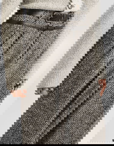 Bukser Dolce & Gabbana Dolce & Gabbana Wool Blend Dotted Cuffed Trousers Beige | GP16OTFMZAJS8030, 3