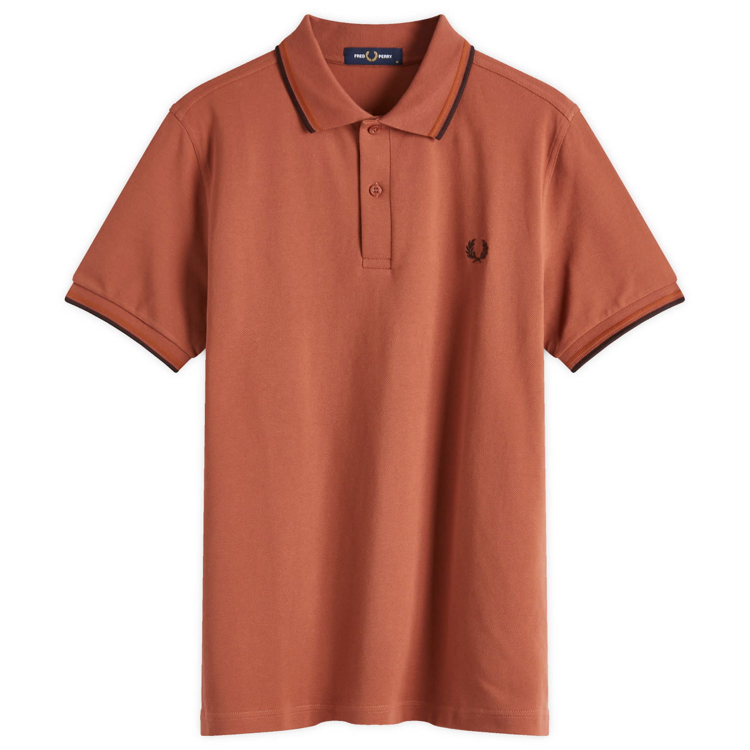 Polo skjorte Fred Perry Fred Perry Twin Tipped Polo Shirt, Size Large Orange | M3600-Y39, 0