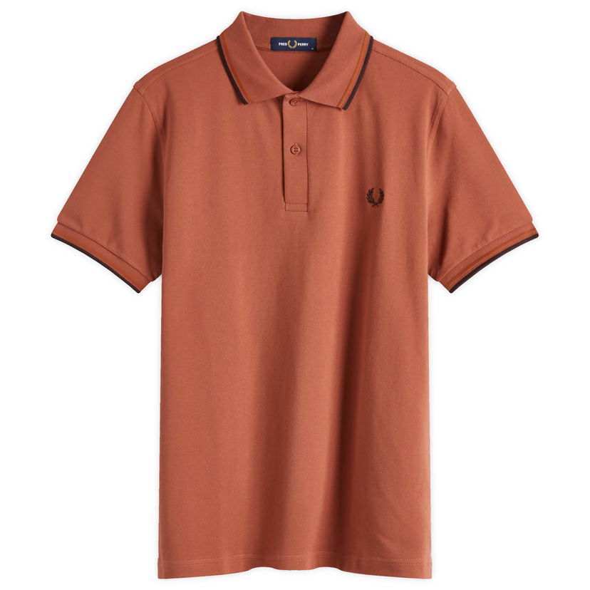Polo skjorte Fred Perry Fred Perry Twin Tipped Polo Shirt, Size Large Orange | M3600-Y39