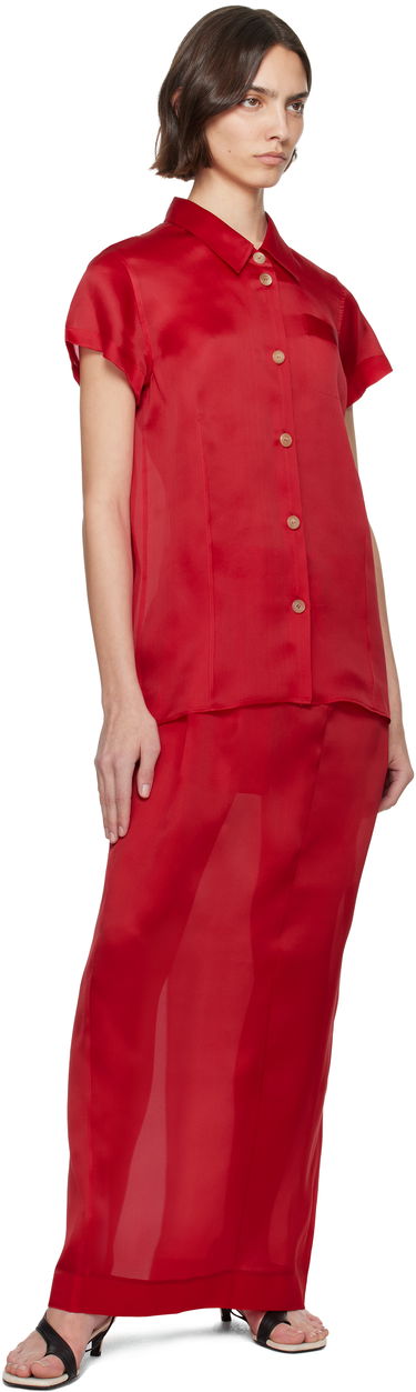Skjorte Khaite KHAITE Keefe Silk Shirt Rød | 23833002, 3