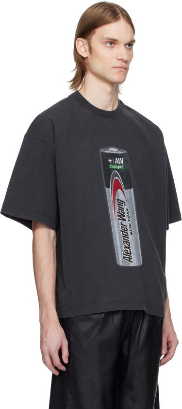 T-shirt Alexander Wang Alexander Wang Unisex Battery Logo-Print Graphic T-Shirt Sort | UCC2251832, 4
