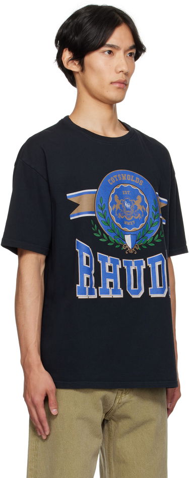T-shirt Rhude Rhude 'Cotswold' Crest Graphic Tee Sort | RHPF25TT06012, 1