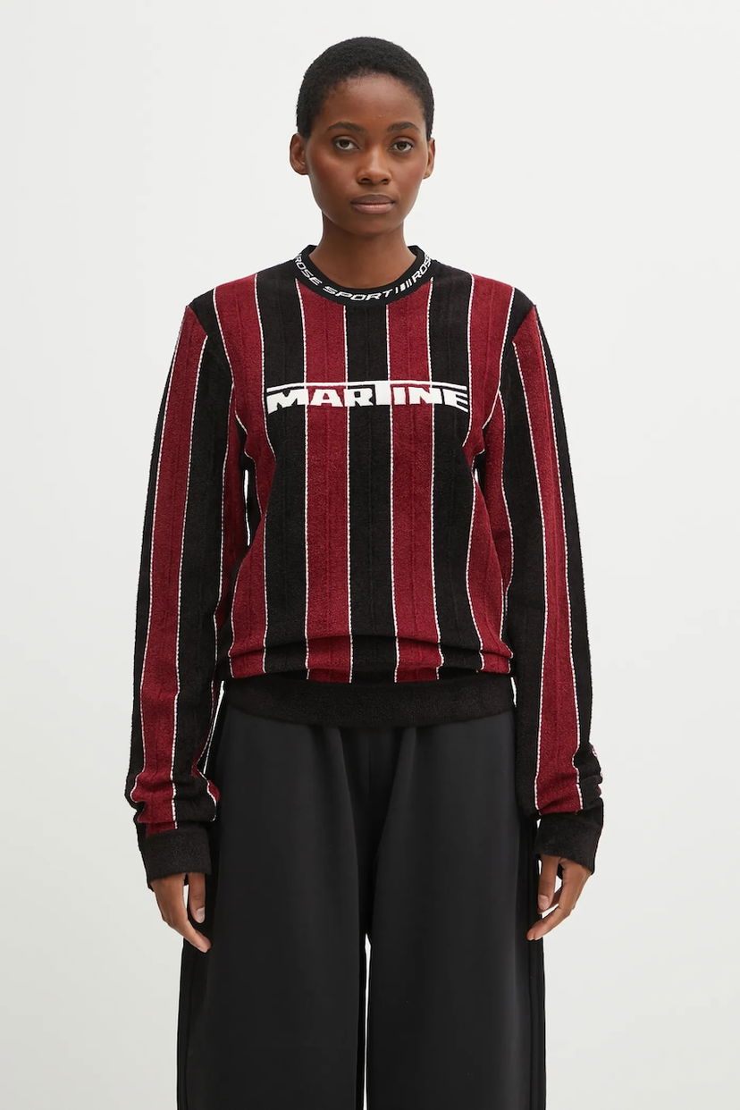 Sweater Martine Rose Martine Rose Sporty Logo Crew Striped Long-Sleeve Sweater Flerfarvet | 982YA20027
