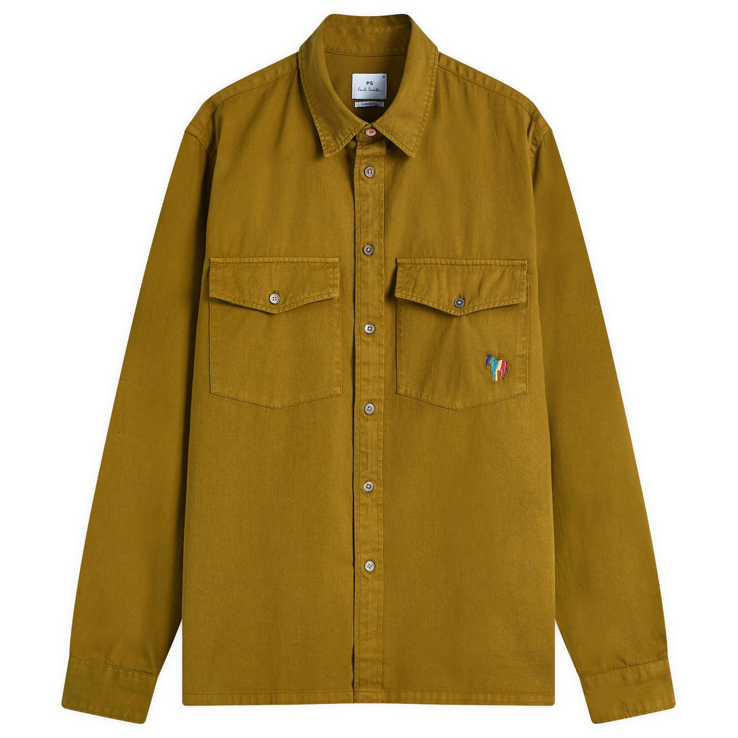 Skjorte Paul Smith Paul Smith Two-Pocket Zebra Shirt, Size Large Brun | M2R-647X-P21452-36A, 0