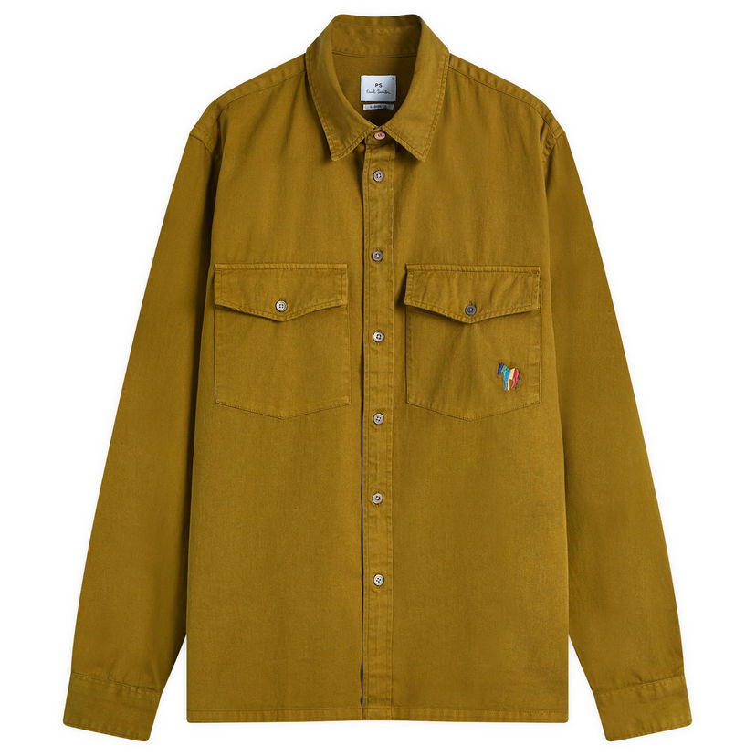Skjorte Paul Smith Paul Smith Two-Pocket Zebra Shirt, Size Large Brun | M2R-647X-P21452-36A