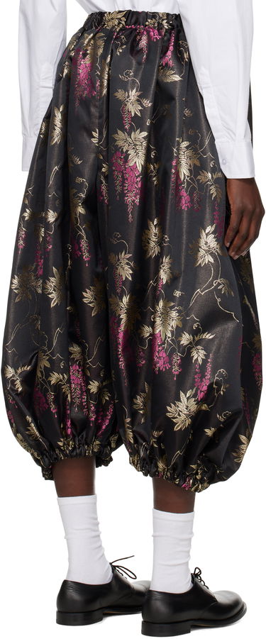 Shorts Comme des Garçons Comme des Garçons Jacquard Bloom Balloon Trousers Sort | RO-P003-051-1, 2