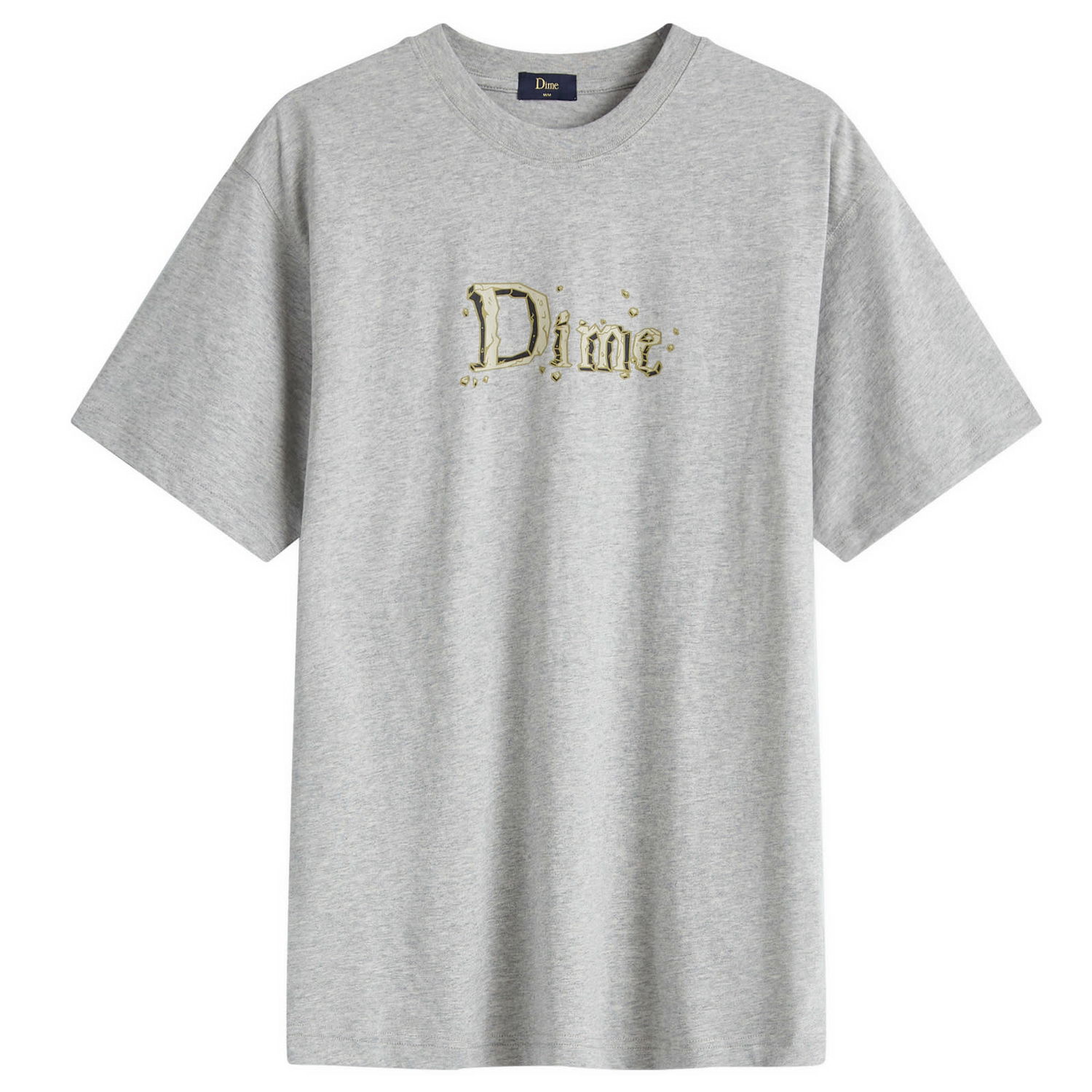 T-shirt Dime Heather Classic Stone Logo T-Shirt Grå | DIMEHO2455GRY, 0