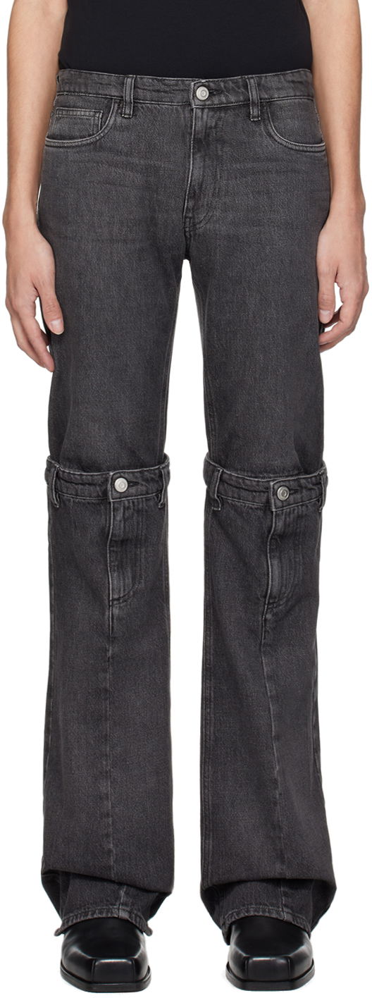 Jeans Coperni Open Knee Jeans Sort | COPP55852MEN
