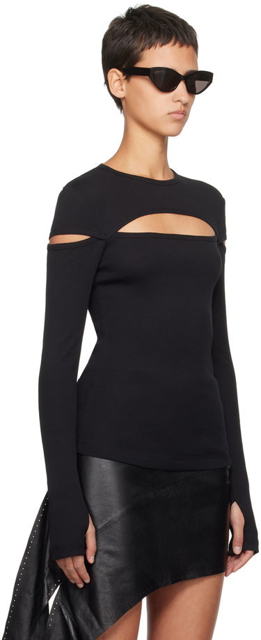 Sweater Helmut Lang Helmut Lang Slash Long Sleeve T-Shirt Sort | N09HW509, 1