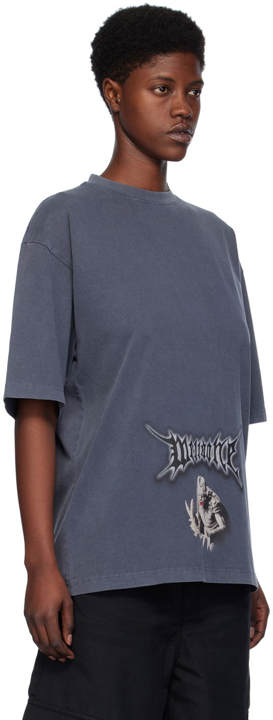 T-shirt We11done We11done Monster Graphic T-Shirt Blå | WD-TT0-24-720-U-NV, 1