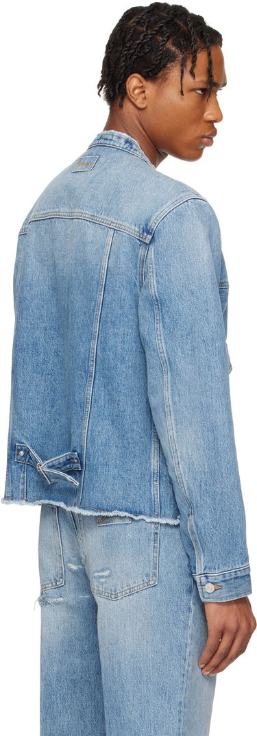 Jakke Givenchy Givenchy Reworked Biker Denim Jacket Blå | BM01BE5YCH415, 2