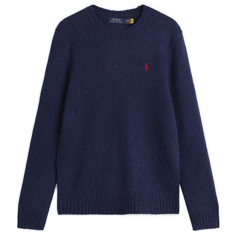 Sweater Polo by Ralph Lauren Brushed Shetland Knit Jumper Mørkeblå | 710918805501-BLU