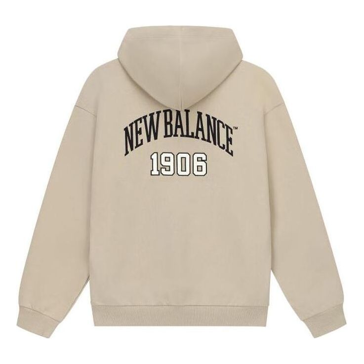 Sweatshirt New Balance Varsity Fleece Hoodie Beige | 5CD38831-LBE