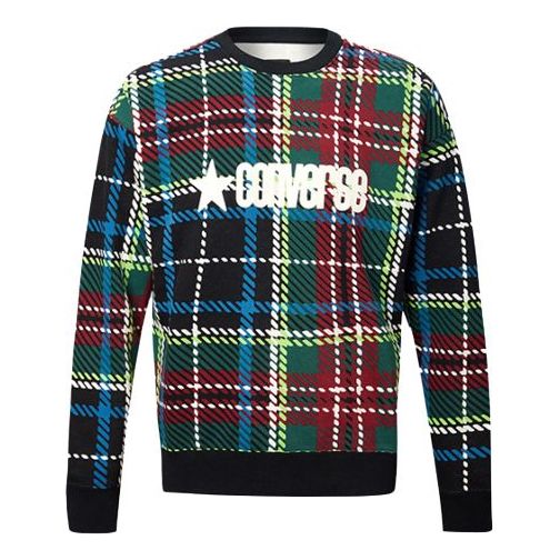 Sweater Converse Converse Plaid Crewneck Sweatshirt Flerfarvet | 10019970-057