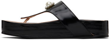 Kjole Simone Rocha Simone Rocha Pearl Thong Platform Sandals Sort | SLD47D 0740, 2