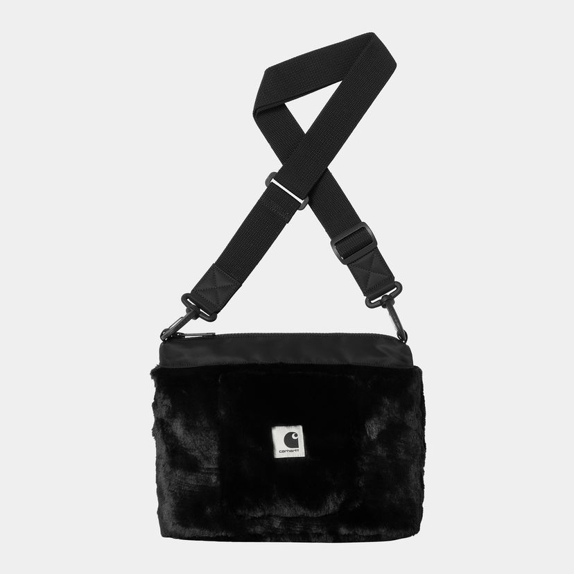 Skuldertaske Carhartt WIP Olney Faux Fur Shoulder Bag Sort | I035360_1