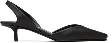 Skopleje Loulou de Saison Loulou de Saison Akila LDS Leather Slingback Heels Sort | AKILA LDS, 0