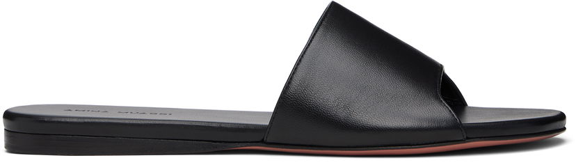 Tilbehør Amina Muaddi Amina Muaddi Bianca Sandals Sort | BIANCA FLAT
