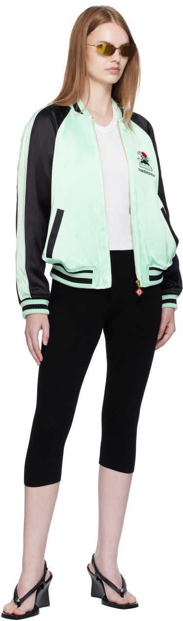 Bomberjakke Casablanca Casablanca Embroidered Satin Bomber Jacket Grøn | WPF25-JK-373-01, 3