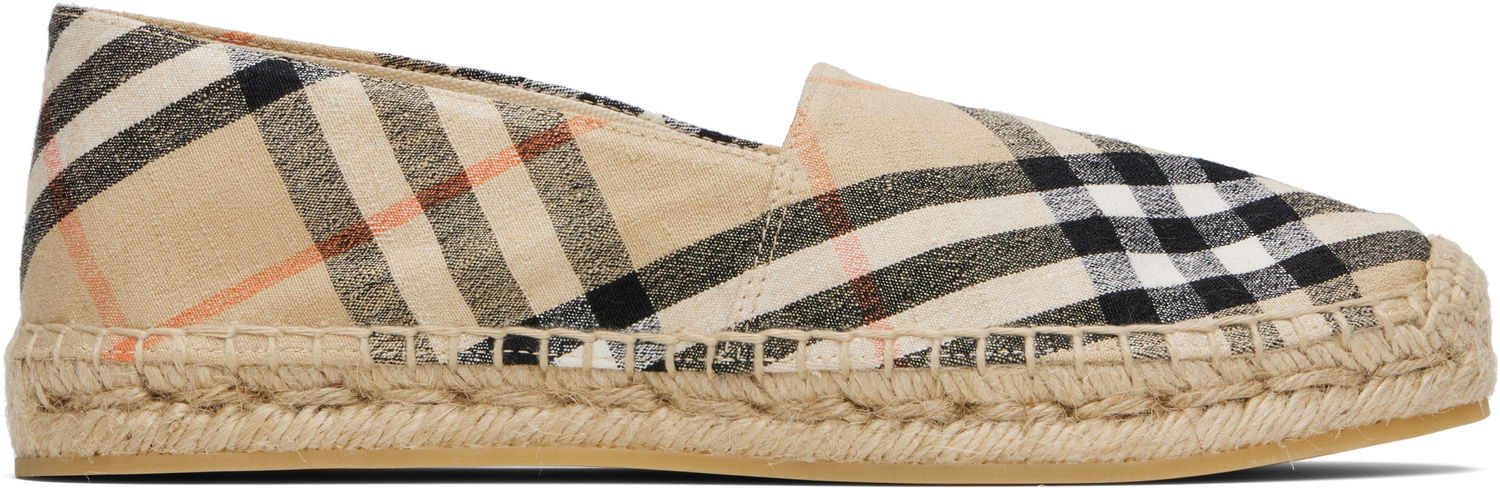 Tøj Burberry Burberry Check Mews Espadrilles Beige | 8109180, 0