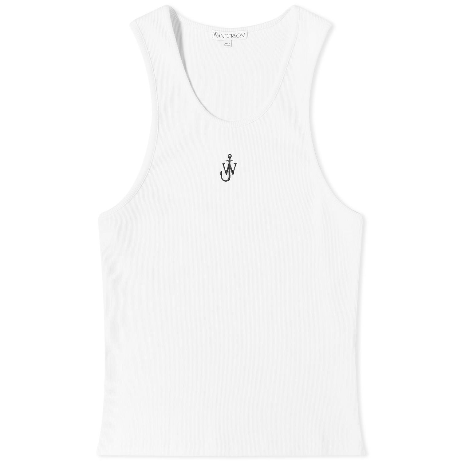 Tanktop JW Anderson Anchor Embroidery Tank Vest Hvid | JO0205-PG1512-001, 0