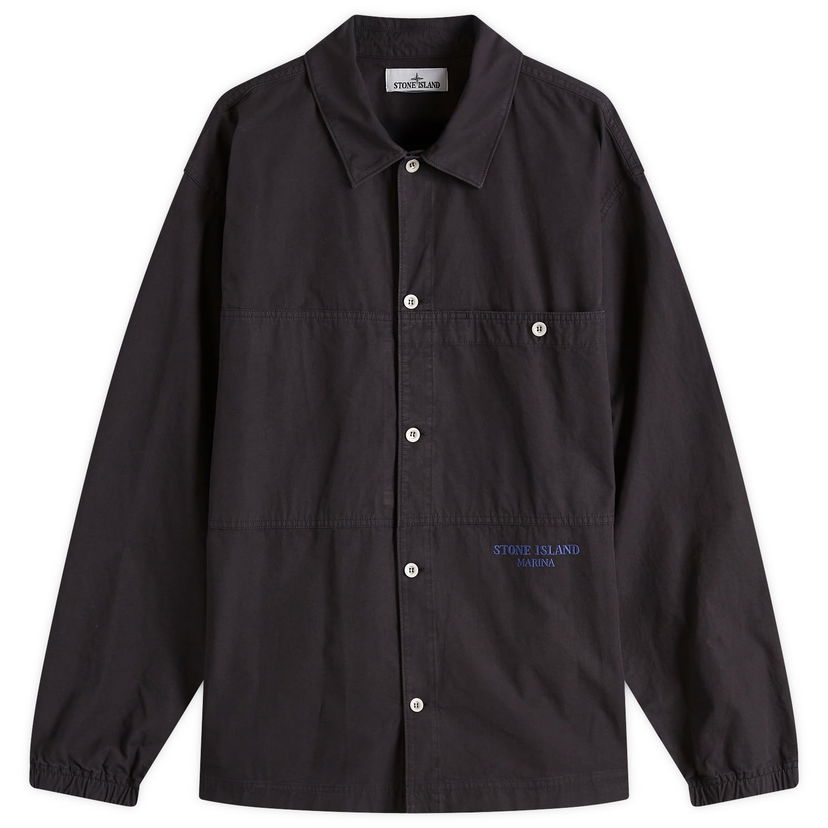 Skjorte Stone Island Stone Island Marina Tela Overdyed Overshirt Sort | K1S151200025-V0020